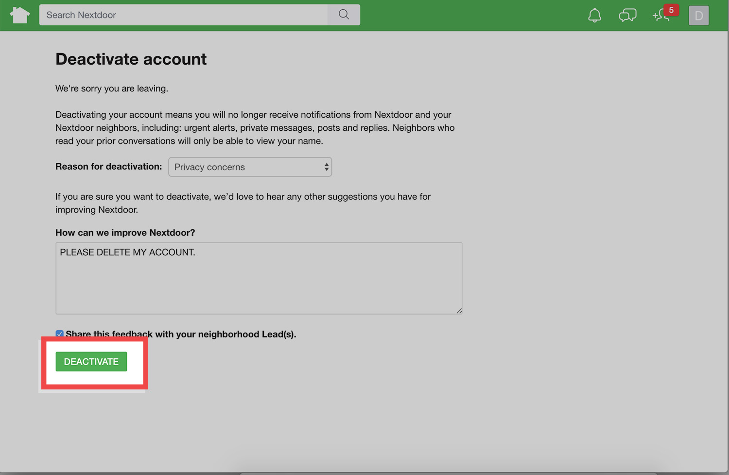 How To Delete Nextdoor Profile How To Deactivate Your Nextdoor